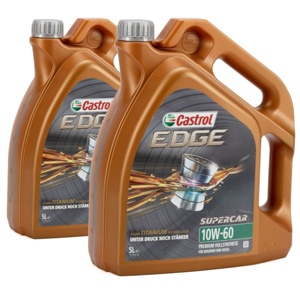 Set 2 Buc Ulei Motor Castrol Edge Titanium FST Supercar 10W-60 5L 1595CE